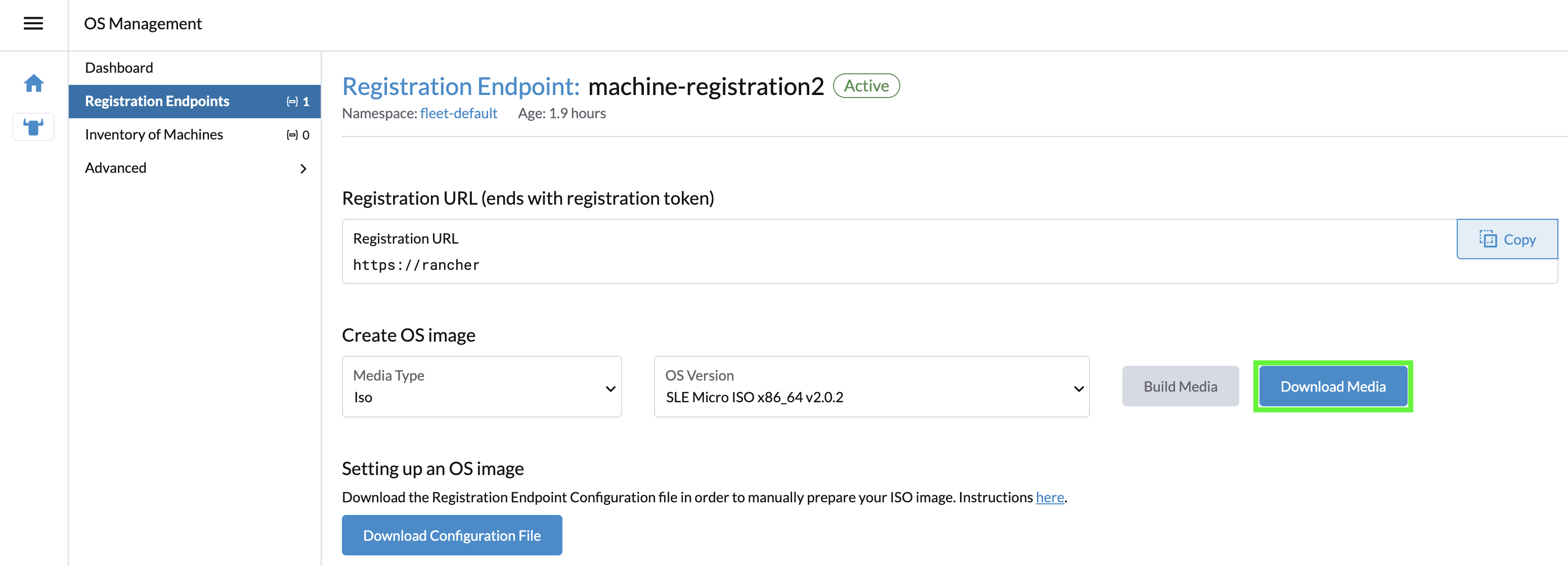 Download Media in Registration Endpoints